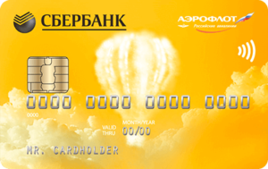 Дебетовая карта Золотая карта Аэрофлот от СберБанка